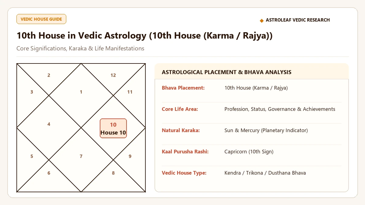 10th House in Vedic Astrology: Career, Profession, Authority & Fame
