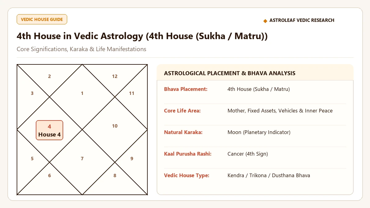 4th House in Vedic Astrology: Home, Mother, Property & Inner Peace