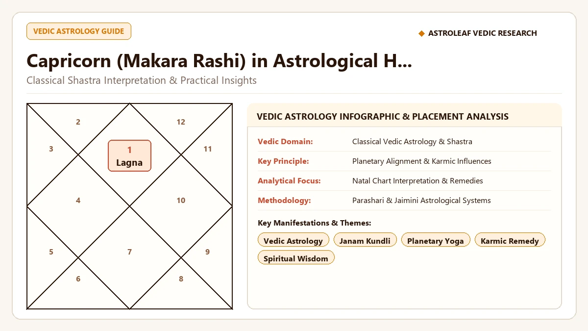 Capricorn (Makara Rashi) in Astrological Houses: Vedic Meaning & Impact