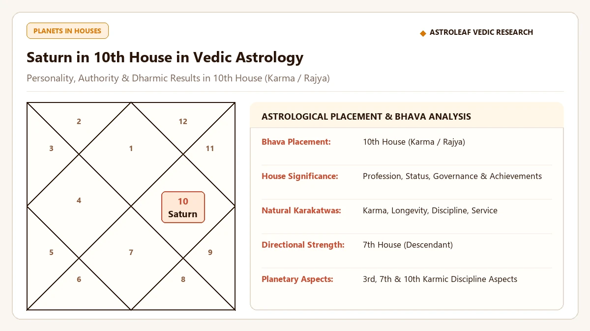 Saturn in the 10th House: Executive Authority, Professional Mastery, and Karma