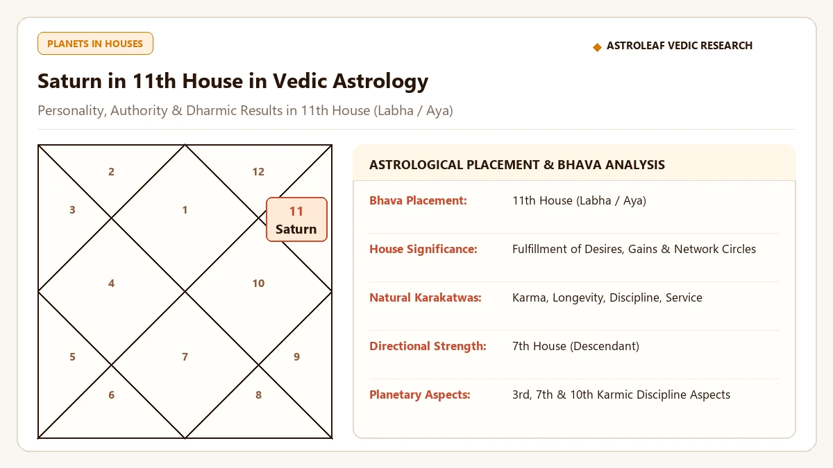Saturn in the 11th House: Great Financial Wealth, Upachaya Gains, and Networks