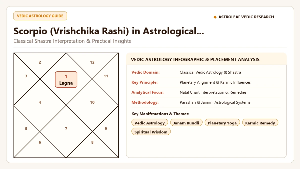 Scorpio (Vrishchika Rashi) in Astrological Houses: Vedic Meaning & Impact